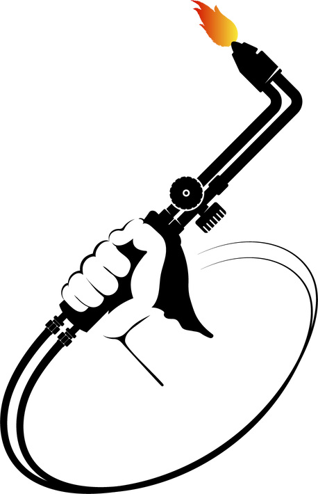 Symbol for welder welding machine in hand